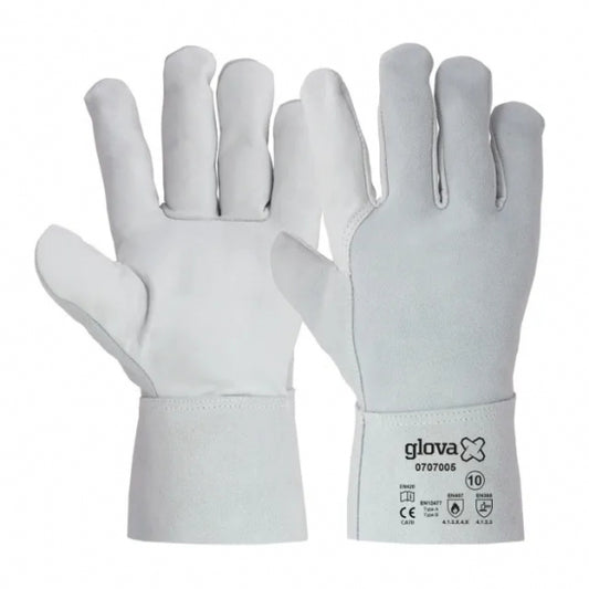 GANTS DE SOUDEUR CUIR MIXTE GRIS 27 CM