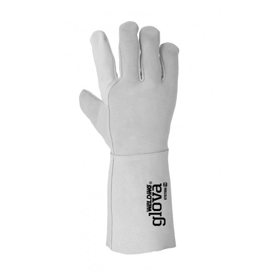 GANTS DE SOUDEUR CUIR MIXTE GRIS 35 CM